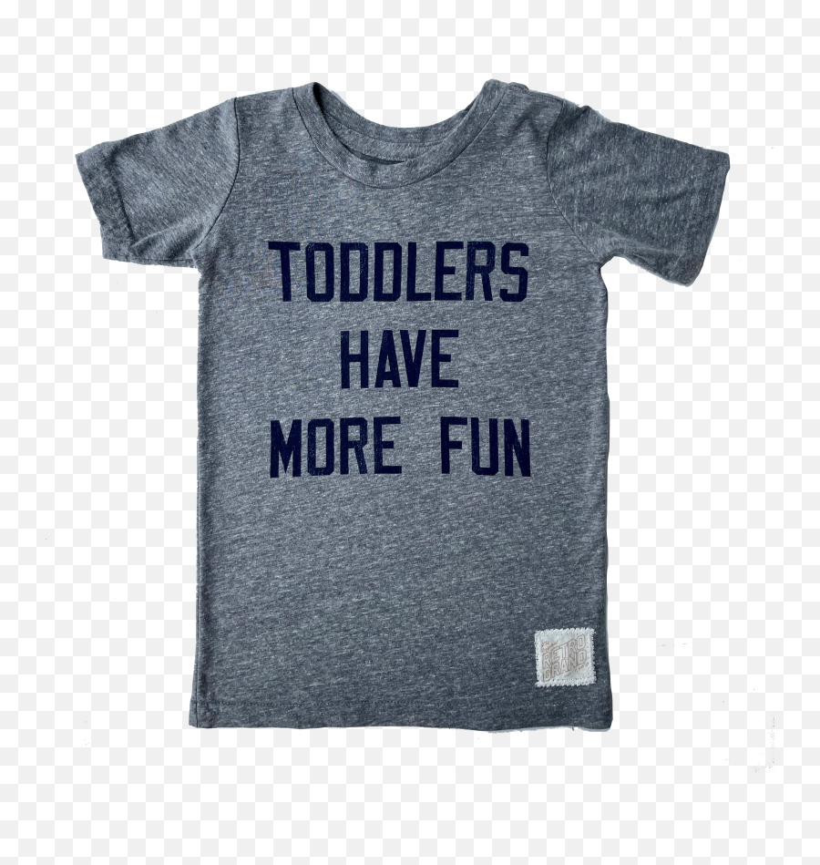 Retro Brand - Toddlers Have More Fun Tee In Heather Grey Vintage Red Hot Chili Peppers Rolling Rock Shirt Emoji,Worn Out Emoticon