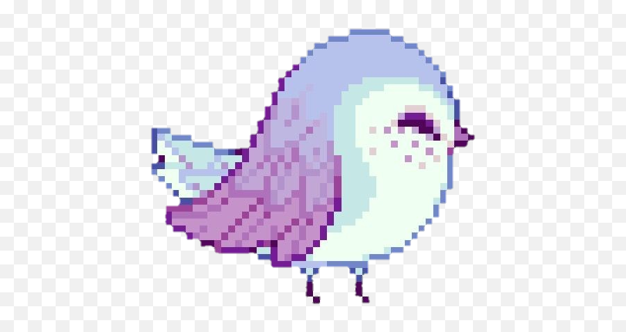 Bird Animal Cute Pixel Art Sticker By Milkteabish - Banana Pixel Art Emoji,Thinking Emoji Meme Color Pixel Art