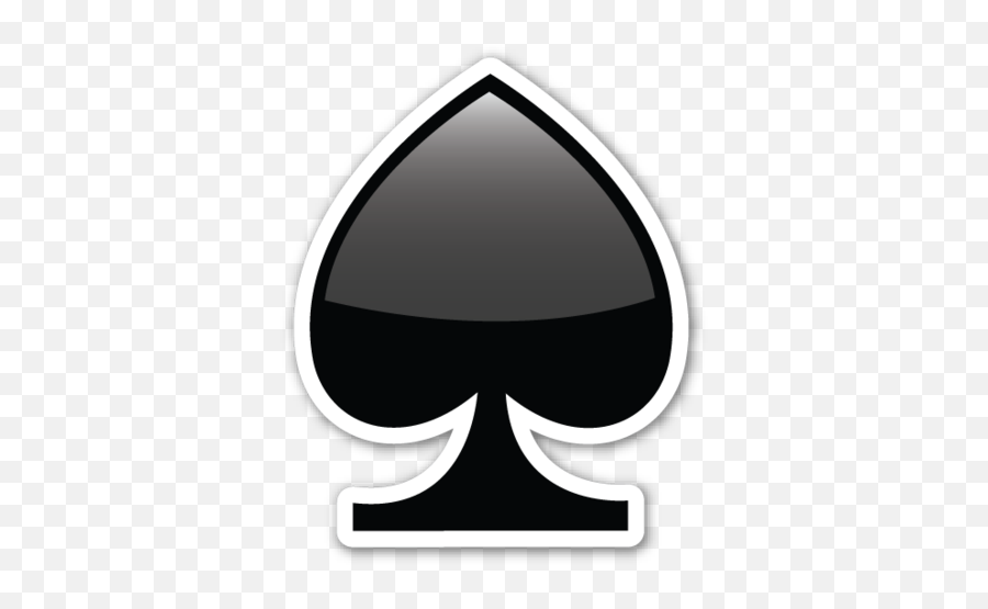 Black Spade Suit - Spades Emoji,Ace Emoji