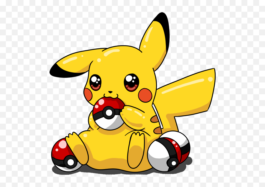 Drawn Pikachu Pikachu Pokeball - Cute Pikachu Pokemon Emoji,Skype Pokemon Emoticons