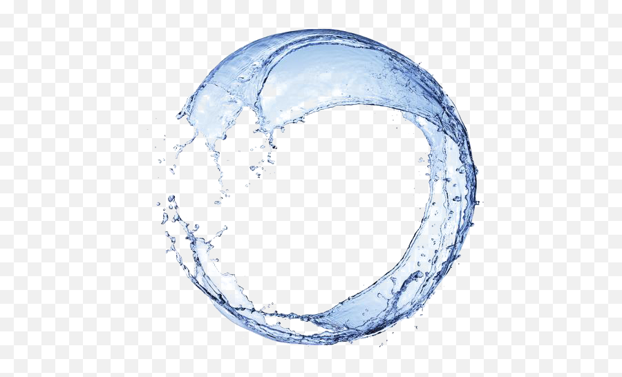 Download Blue Water Splash Round Flower - Blue Splash Water Png Emoji,Squall Emoticon