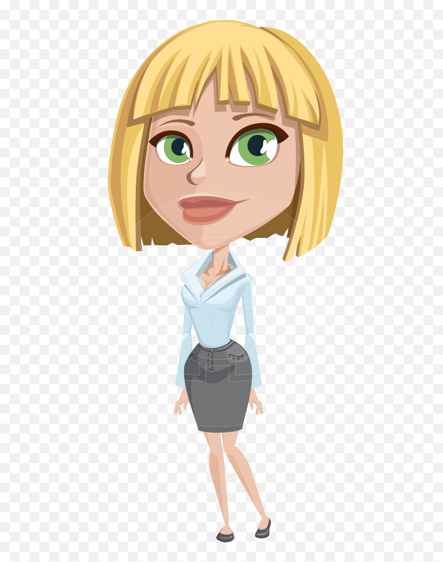 Mel As Miss Always Right Character Animator Puppet Graphicmama - Blonde Cartoon Business Woman Png Emoji,Anime Eye Brows Based On Emotion