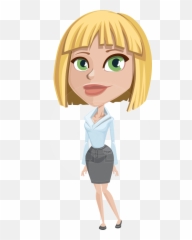 Mel As Miss Always Right Character Animator Puppet Graphicmama - Blonde Cartoon Business Woman Png Emoji,Anime Eye Brows Based On Emotion