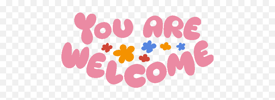 You Are Welcome Red Yellow And Blue Flowers In Between You Emoji,Copiar Text Emojis