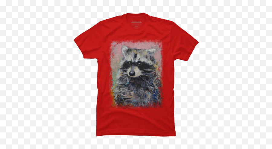 Red Animals T - Shirts Tanks And Hoodies Design By Humans Emoji,Raccoon Showing Emotions