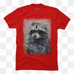 Red Animals T - Shirts Tanks And Hoodies Design By Humans Emoji,Raccoon Showing Emotions
