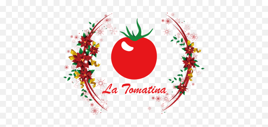 La Tomatina Flower Logo Christmas Wreath For La Tomatina Emoji,Christmas Wreath Text Emoticon