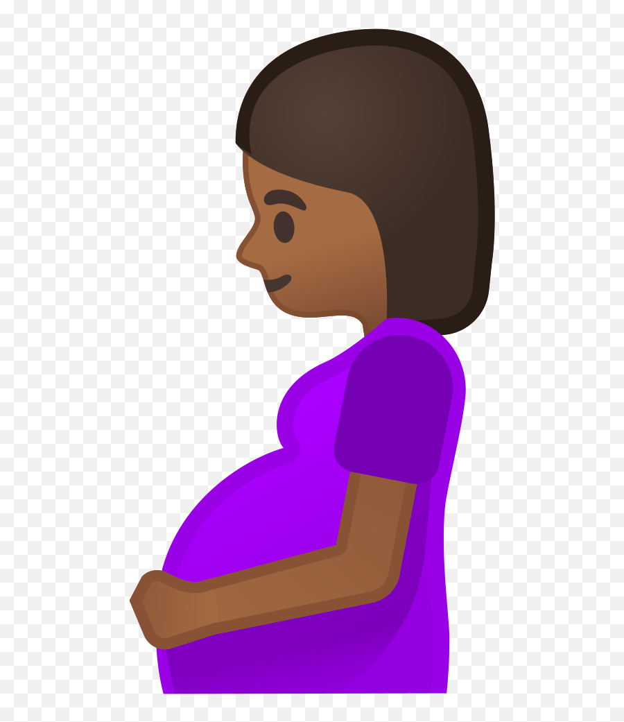 Pregnant Woman Medium Dark Skin Tone - Pregnant Woman Emoji,Black Girl Shrug Emoji