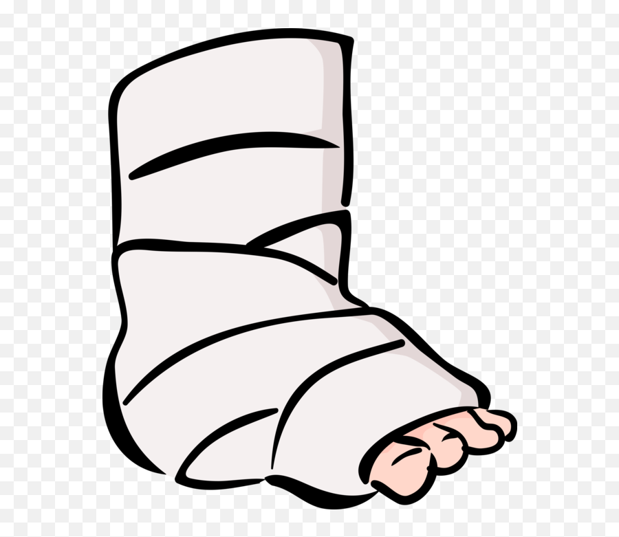 Accident Patient With Ankle Vector - Broken Ankle Clipart Emoji,Broken Foot Emoji