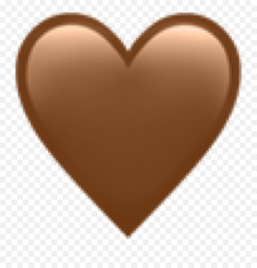 Brownheart Brownaesthetic Brown Sticker - Solid Emoji,Brown Heart Emoji