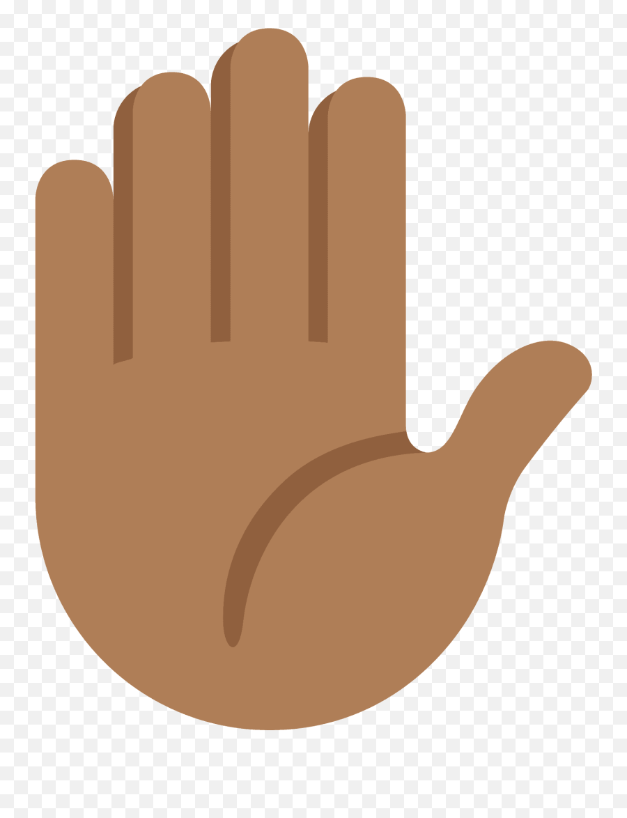Medium - Transparent Hand Raised Clipart Emoji,Emoji Mano