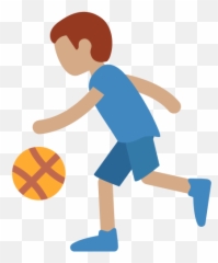Person Bouncing Ball Emoji With - Bouncing A Ball Cartoon,Kick Emoji