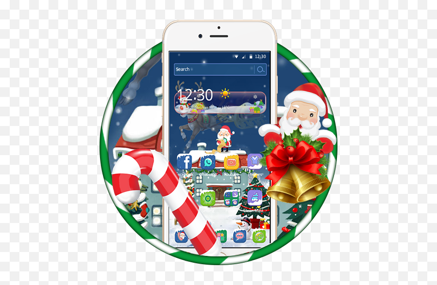 Cute Santa Claus Christmas Theme - Apps On Google Play Iphone Emoji,Christmas Carol Emoji Game