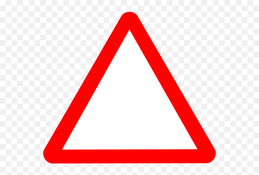 Blank Triangle Road Sign - Clip Art Library Triangle Road Sign Png Emoji,Hazard Symbol Emoji