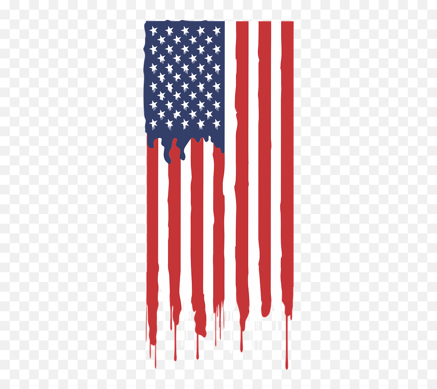 Flag American America Sticker By Christy Newton - Vertical American Flag Grunge Emoji,American Flag Emoji Art