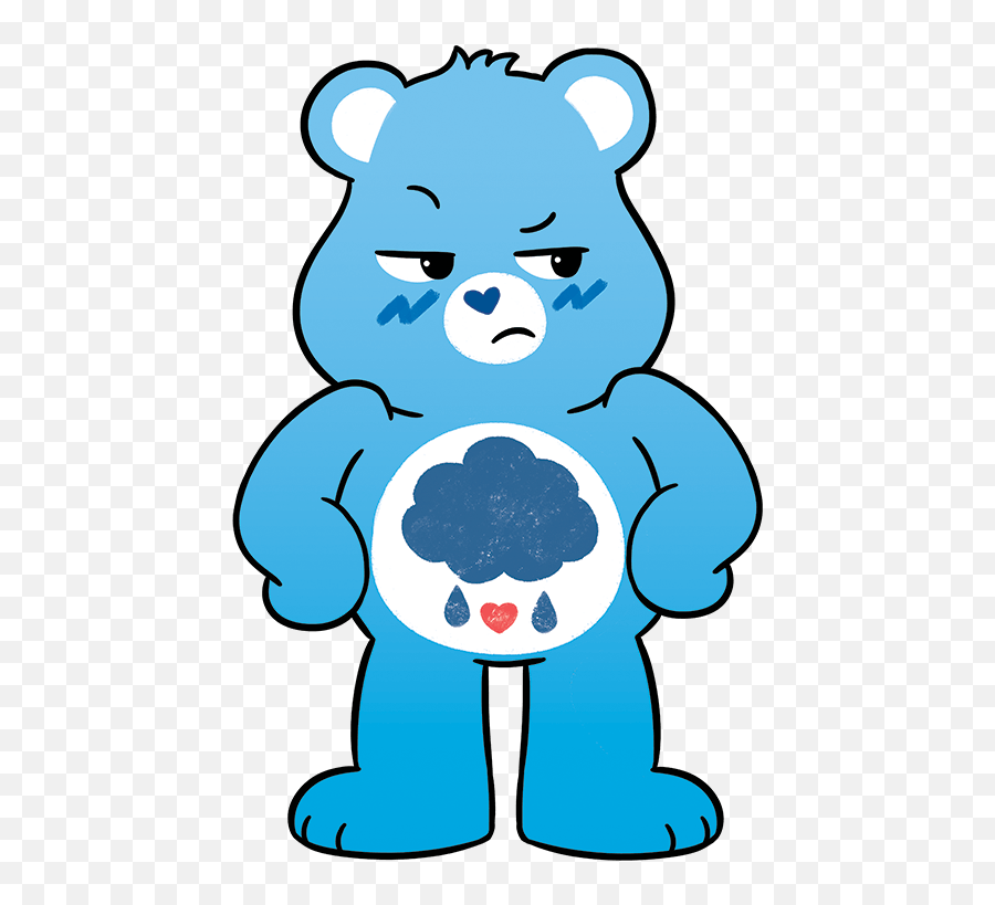 Grumpy Bear - Grumpy Care Bear Emoji,Cartoon Bear Emotions