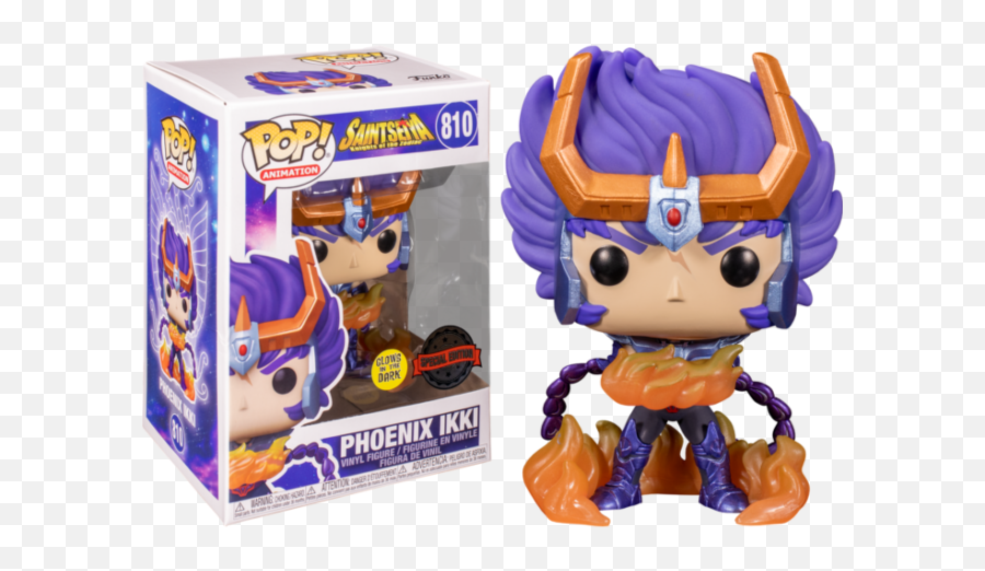 Funko Pop Animation Saint Seiya Knights Of The Zodiac - Phoenix Ikki Glows In The Dark Vinyl Figure Barnes And Noble Exclusive Emoji,The Emoji Movie Rare Action Figures