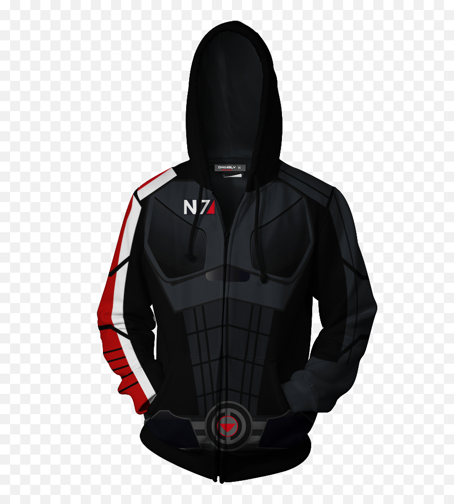 Mass Effect N7 Armor Cosplay Zip Up Hoodie Jacket - Train Your Dragon Hiccup Hoodie Emoji,Joker Emotion Mass Effect