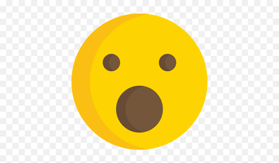 Face With Open Mouth Emoji Icon Of Flat Style - Available In Facebook Wow React Png,Hand Over Face Emoji