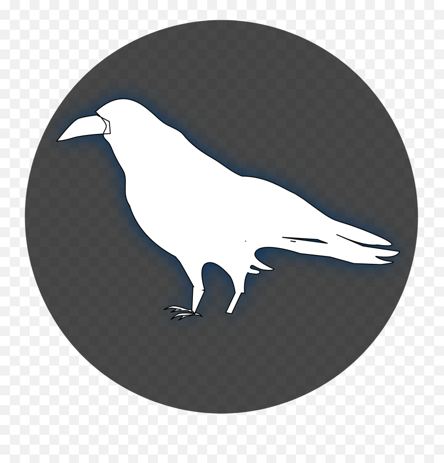 Raven Silhouette Clipart Free Image - Transparent White Raven Logo Emoji,Raven With Emotions