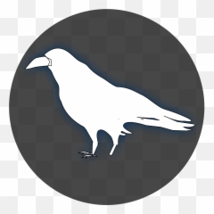 Raven Silhouette Clipart Free Image - Transparent White Raven Logo Emoji,Raven With Emotions