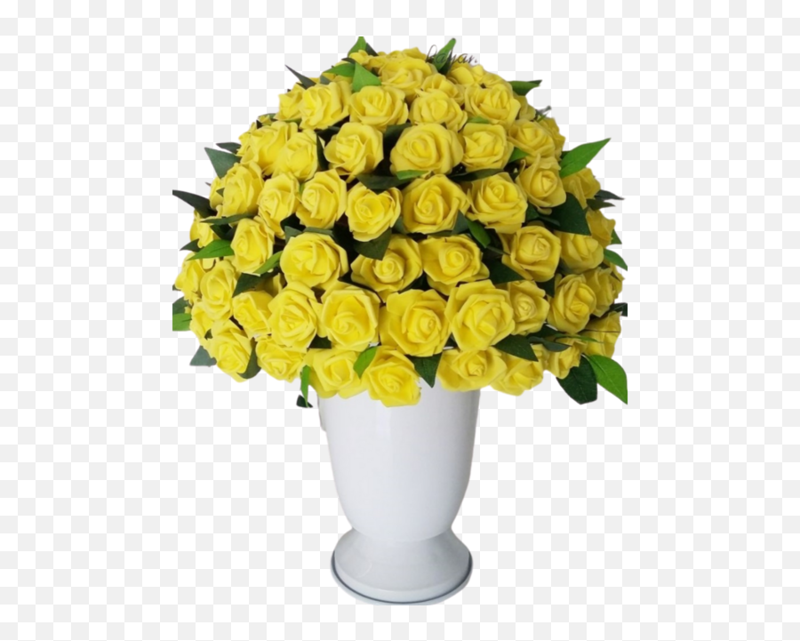 Locação 02 Arranjos Florais Grande A 006 Amarelo - Vaso Aluminio Vase Emoji,Emoji Whatsapp Grandes Luna