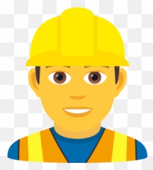 Emoji Man Construction Worker - Emoji Construction,Construction Emoji