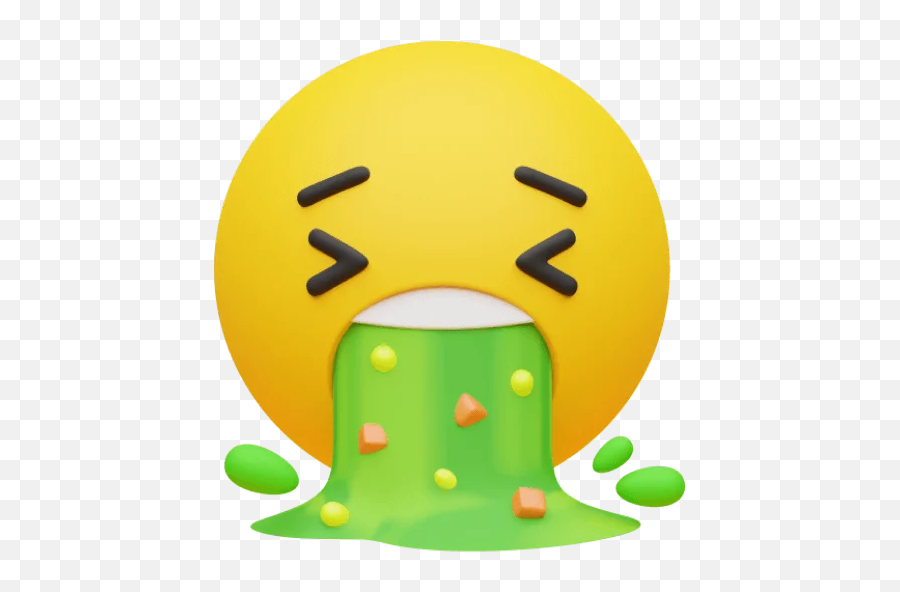 Telegram Sticker 45 From Collection Craftwork Emoji - Happy,Troll Emoji Thowing Up