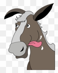 Cartoon Horse With Protruding Tongue Clipart Free Download - Mule Emoji,Long Tongue Emoji