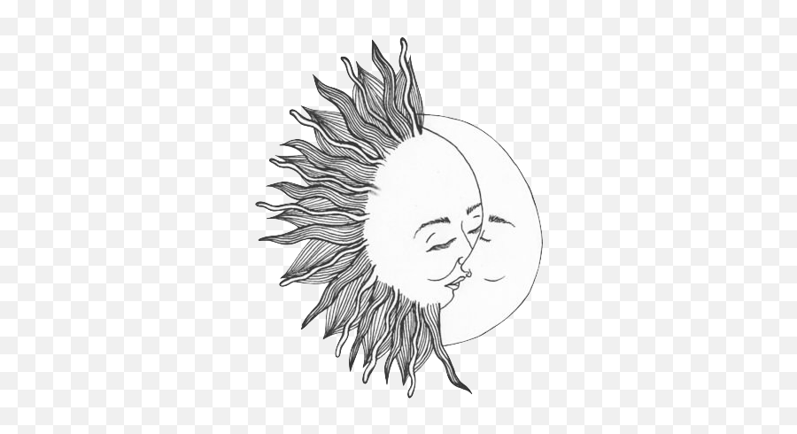 Download Sun And Moon Png Tumblr - Sun And Moon Transparent Sun And Moon Kissing Emoji,Sun And Moon Emoji