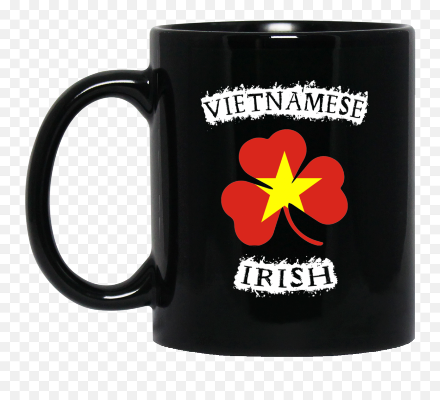 Vietnamese Irish Shirt Flag Vietnamese Black Mug Emoji,Skype, No St Patrick Day Emojis