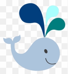 Little Light Blue Whale Png Svg Clip - Cartoon Transparent Background Whale Clipart Emoji,Free Whale Emoji
