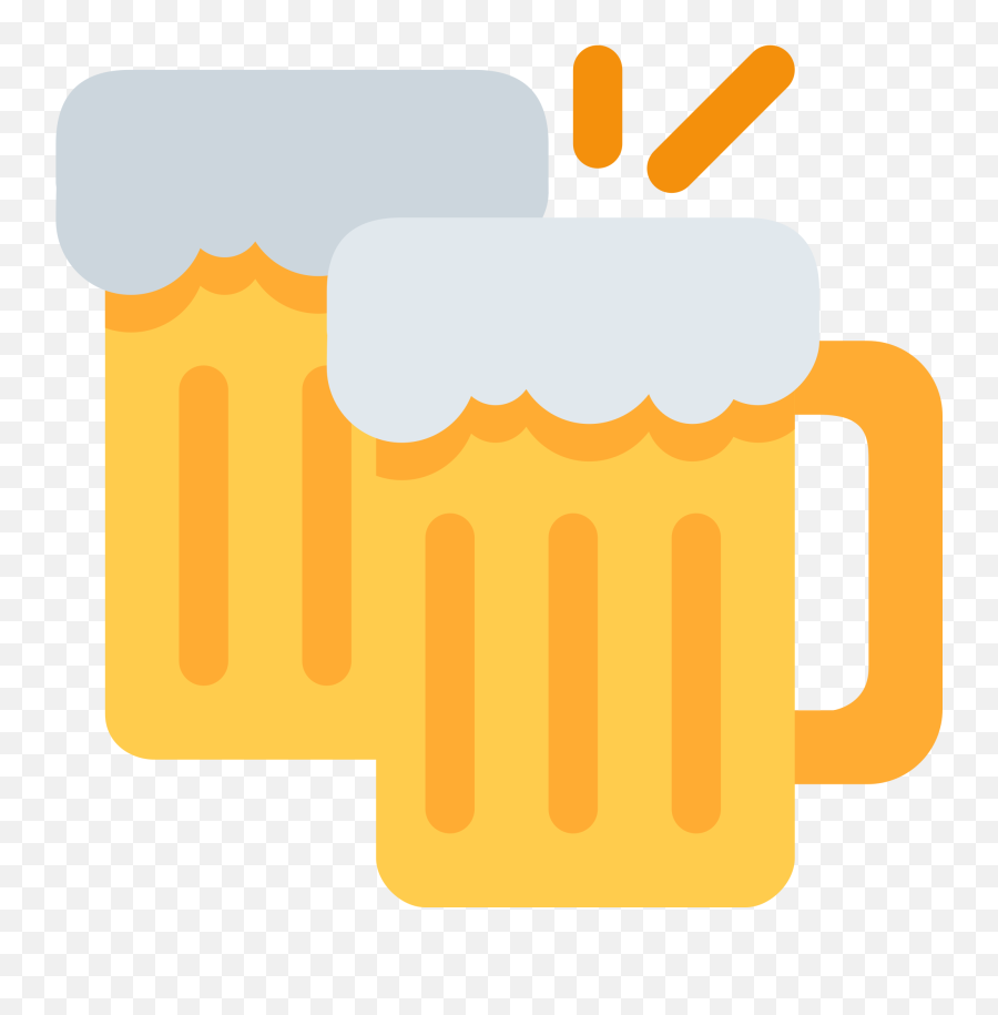 Clinking Beer Mugs Emoji - Copo De Cerveja Emoji,Beer Emoji