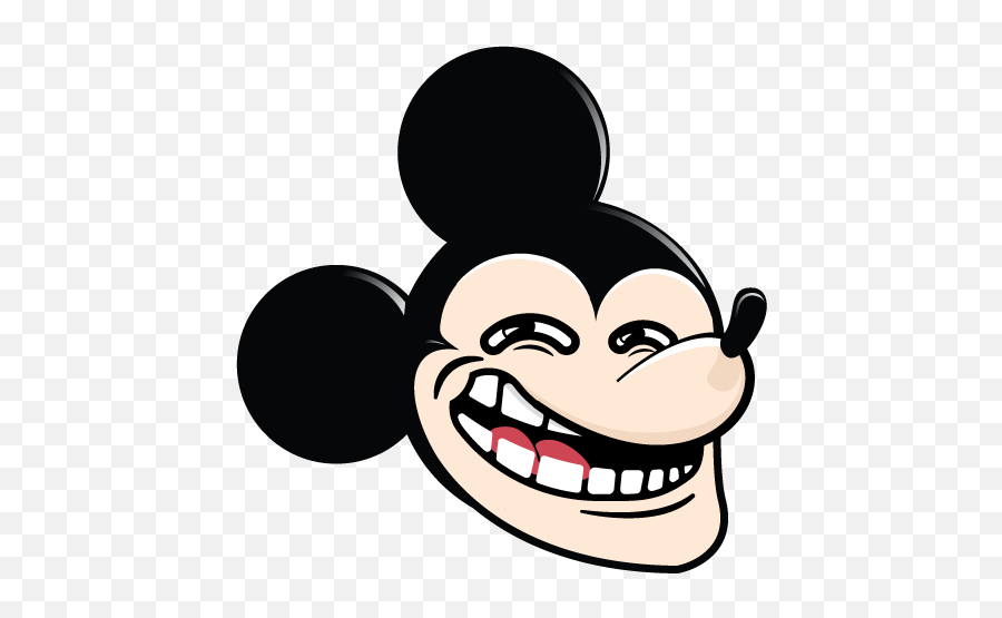 Mickey Mouse Trollface Troll Emoji,Mickey Mouse Mad Face Emotion