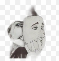 Sad Draw Drawing Sticker - Sad Drawing Emoji,How To Draw A Crying Emoji