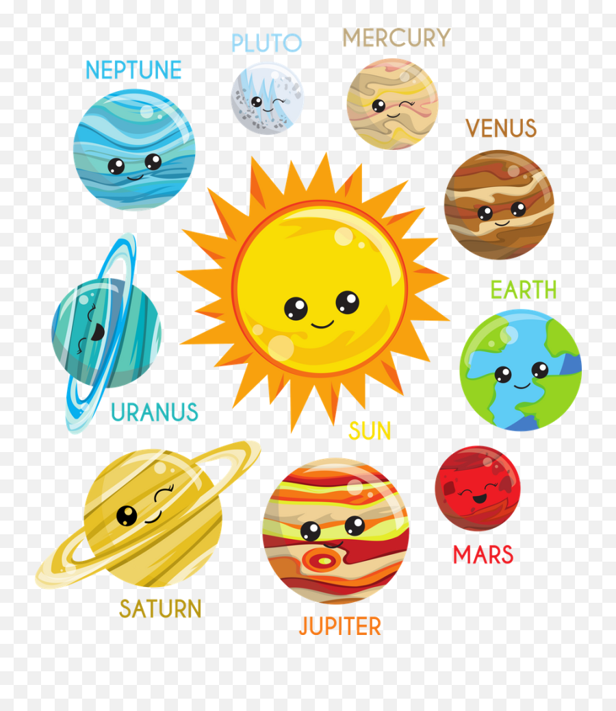 Cute Planets Solar System Astronomy - Pure And Broken Capsules Emoji,X3 Emoticon Meaning