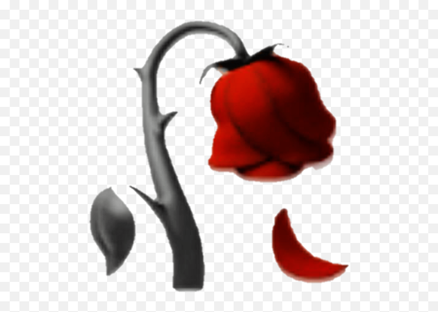 Download Emoji Rose Redrose Redrose Red Sticker Black - Draw A Dead Rose,How To Draw An Emoji