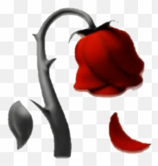 Download Emoji Rose Redrose Redrose Red Sticker Black - Draw A Dead Rose,How To Draw An Emoji