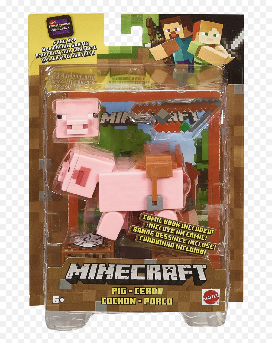 Minecraft 325 Comic Mode Figure - Minecraft Pig Action Figure Emoji,Gnar Emoji