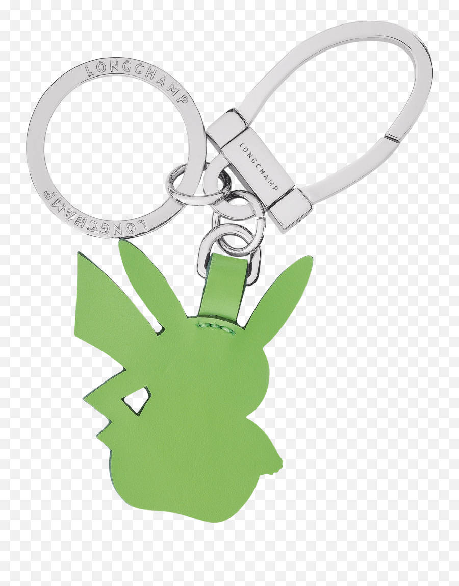 Green Pikachu Key Ring Longchamp X Pokémon Green 36037hvd249 Longchamp Us - Longchamp Pokemon Keychain Emoji,Emoji Keychain For Sale