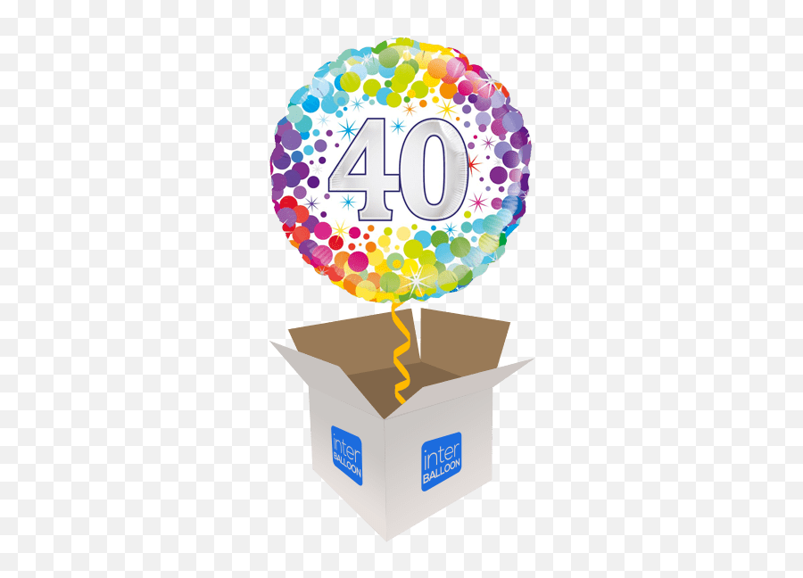 40th Birthday Helium Balloons Delivered - 40th Balloon Emoji,4oth Birthday Emojis