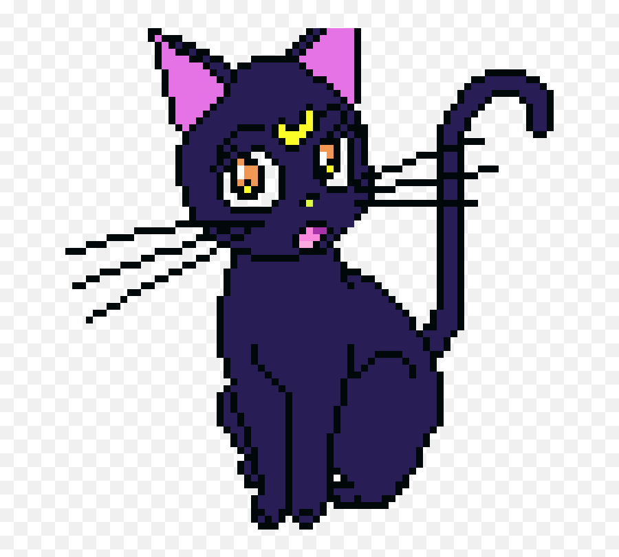 Sailor Moon Cat - Pixel Art Sailor Moon Clipart Full Size Gazebo Burgers And Grills Emoji,Cat Emojis Wikimedia Commons