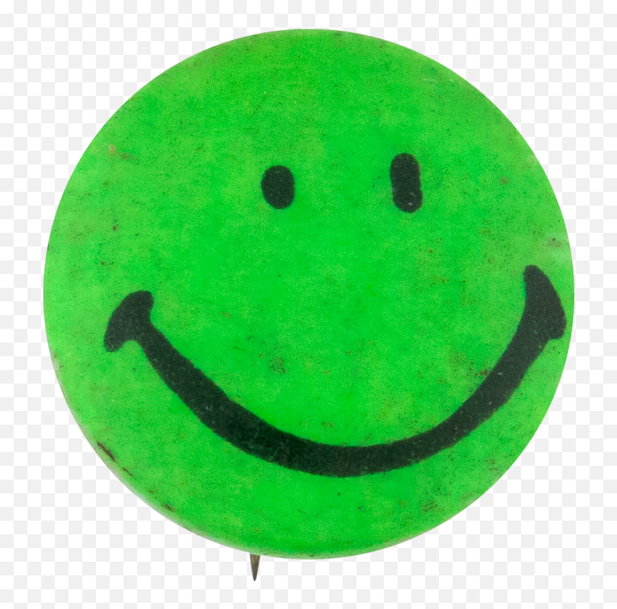 Green Smiley Busy Beaver Button Museum - Happy Emoji,Busy Beaver Emoticon