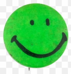 Green Smiley Busy Beaver Button Museum - Happy Emoji,Busy Beaver Emoticon