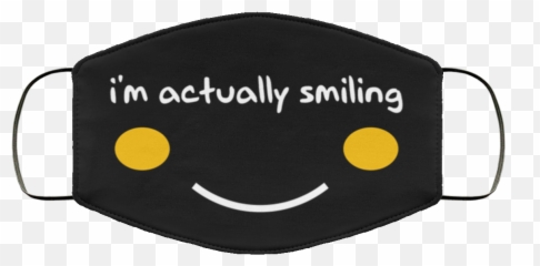 Im Actually Smiling Face Mask Washable - Happy Emoji,
