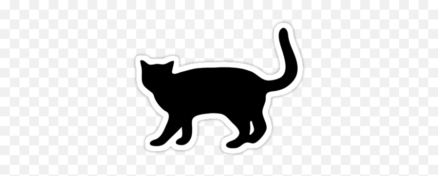 Cat Silhouette Stickers By Earth - Gnome Redbubble Emoji,Dabbin Emoji