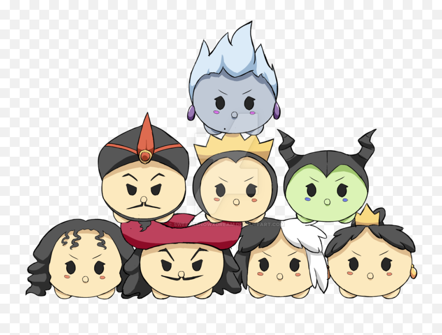 Disney Villain Tsum Tsums Transparent - Disney Tsum Tsum Villains Cartoon Emoji,Tsum Tsums Emoji