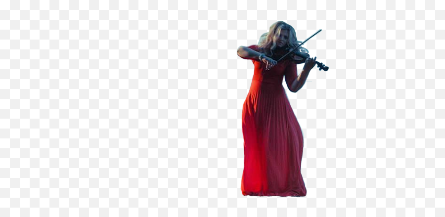 Girl Violin Dress Red Feeling Sticker - Baroque Violin Emoji,Violin Emoji Stickers
