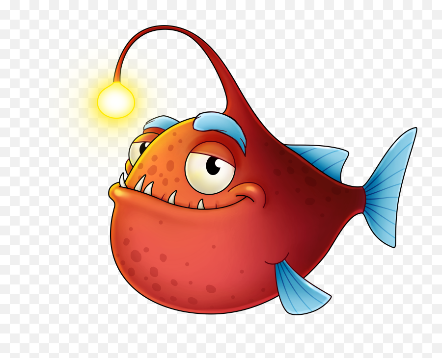 Transparent Angler Fish Clipart - Angler Fish Clipart Png Emoji,Emoji Relaxing Clipart