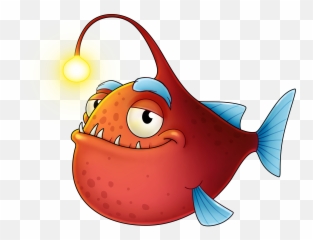 Transparent Angler Fish Clipart - Angler Fish Clipart Png Emoji,Emoji Relaxing Clipart